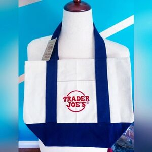 Trader Joe's mini tote - dark blue